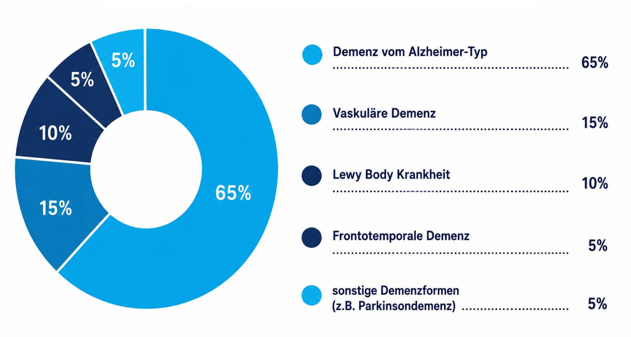 Grafik Häufigkeit der Demenzformen